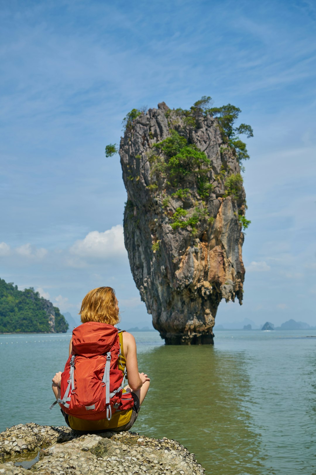 Travel photographer editing photos
